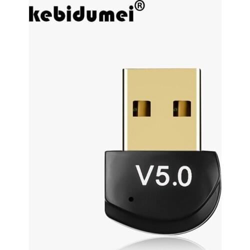 Kebidumei Mini USB Bluetooth V5.0 Dongle Dual Mode Wireless Adapter Device For Windows 7 98 98 se Me 2000 XP Vista