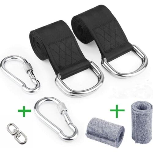 Tree Swing Hanging Straps Kit 2 10FT Tree Swing Straps Holds 2646LBS Tree Protectors Heavy Duty Locking Carabiner 1000D