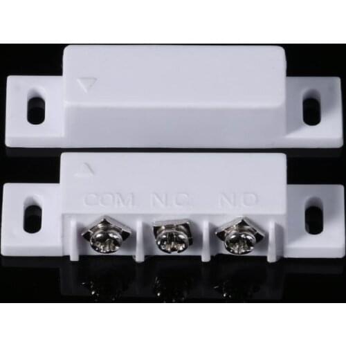 NC NO Magnetic Contact Switch Door Sensor Wired Metal Roller Shutter Door Home Alarm System 77HA