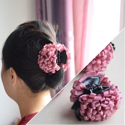Fashion Hair Accessories Dahlia Flower Styling Hair Claw Pink Color Hair Dress for Women and Girls free shipping