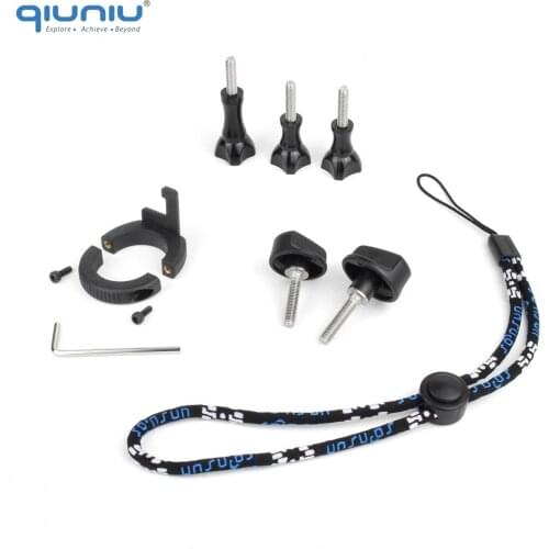 QIUNIU Thumb Screw Bolt Kit Replacement with WiFi Remote Clamp Mount Holder and Wrist Strap for GoPro 3-Way Grip Arm Tripod