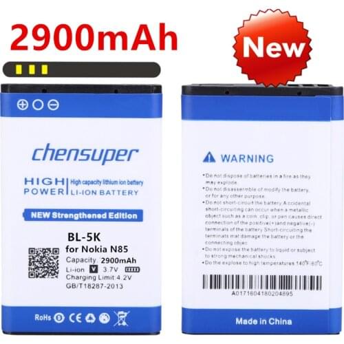 New 2900mAh High Capacity BL-5K Li-ion Replacement Battery For NOKIA C7 N86 N85 X7 C7-00