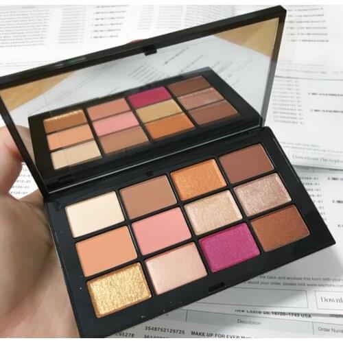 High Quality After glow 12 Color Eyeshadow Palette Overlust Limited water ripple eyeshadow palette earth matte