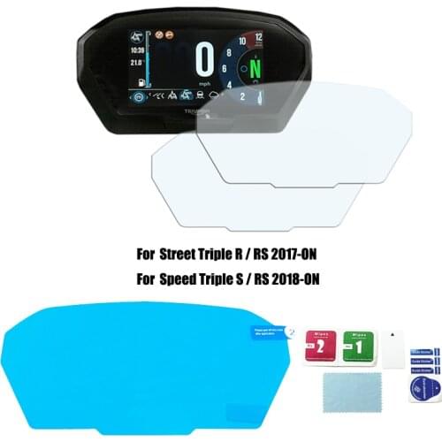 For Triumph Street Triple R/RS ,Speed Triple S/RS 2017-2020 Instrument Cluster Scratch Screen Protection Film Screen Protector