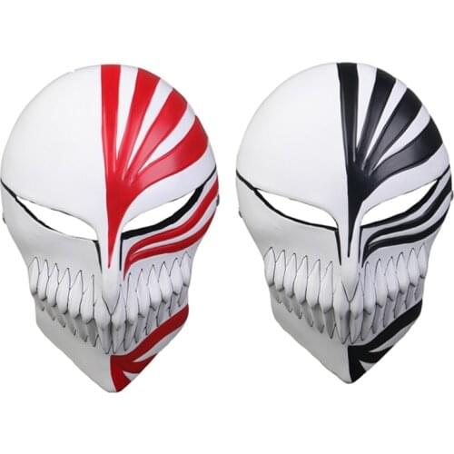 Anime BLEACH Kurosaki Ichigo Resin Masks Cosplay Costume Halloween Helmets Props Accessories