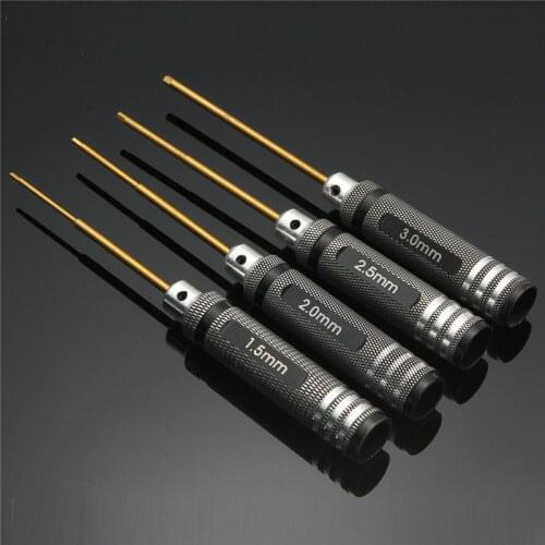 1.5 2.0 2.5 3.0mm Hex Screwdriver Color Titanium Alloy Steel Hexagon Screwdriver Set Allen Driver For RC Helicopter Car