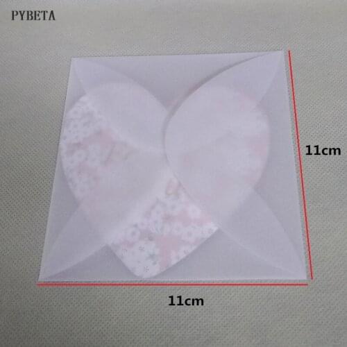 100pcs 11*11cm Blank Translucent White Parchment Paper Envelope Postcards Invitations Cover Envelopes