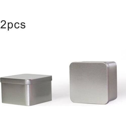 2Pcs Tea Cans Metal Packaging Storage Box Case Small Tin Jars Food Chocolate Candy Sealed Boxes Party Gift Box
