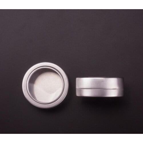 20G Empty cream aluminum containers with window lid, aluminum cosmetic lip balm container LX1062