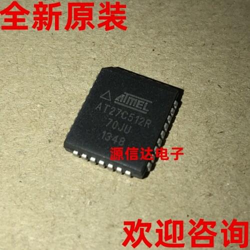 5PCS New original AT27C512R-70JU PLCC32 MCU micro-control memory chip real picture shooting