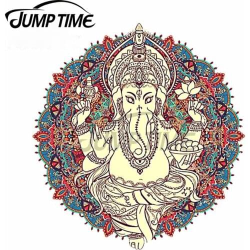 Jump Time 13 x 12.1cm Ganesha Fine Decal DIY Anime Decals 3D Car Stickers Waterproof Custom Printing Decoration