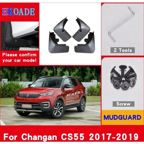 Car Products Car Fender Mud Flaps For Changan CS55 2017 2018 2019 Mudguards Splash Guards Fender Mudflaps Car Accessories Fender