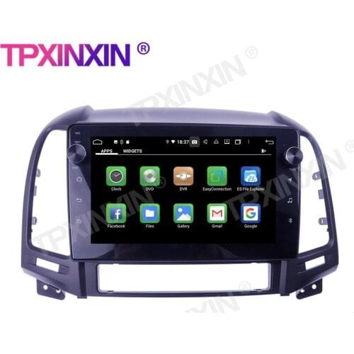 For Hyundai Santa FE/IX45 2006+ Android 10 4+128 Wireless Carplay GPS Car Multimedia Tesla Player Headunit Audio Radio Navigtion