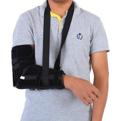 Household Arm Orthosis Elbow Joint Sling Fracture Fixed Rehabilitation Support Right Arm Protector Length Adjustable S Corrector