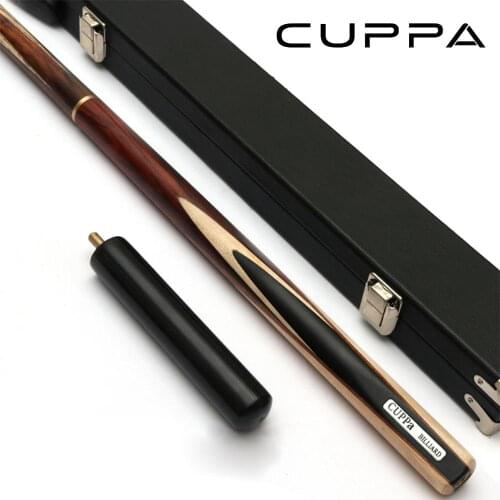 Cuppa D407 Snooker Cue 3/4 Split Snooker Cue 9.8mm11mm Tip Professional Ashwood Shaft Padauk Butt Billar with Extension and case