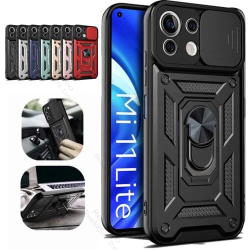 Cases For Xiaomi mi 11 lite 4G Case Shockproof Armor Stand Cover Xiao Mi Xiomi 11i 11lite Mi11i light Phone shell Magnetic Coque