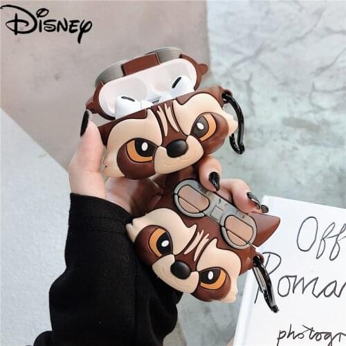 Disney Marvel Guards Raccoon Boy Bluetooth-compatible Wireless Earphone Case for iPhone airpods1/2/pro3 Mens Earphone Case