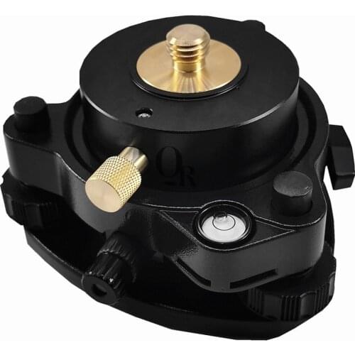 Black Three-Jaw Tribrach & Rotating Adapter 5/8"x11 With Optical Plummet For Total Station Prism Support And GPS