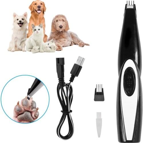 Pets Dog Cat Electric Clipper Dog Grooming Kit Dog Trimmer for Small Dogs Cats Hair USB Rechargeable Low Noise Powerful Motor