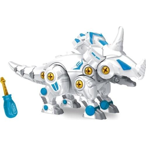 DIY Dinosaur Toys Construction Stem Toys Dinosaurs with Plastic Screwdriver Build Animal Gift for 3 Years Old