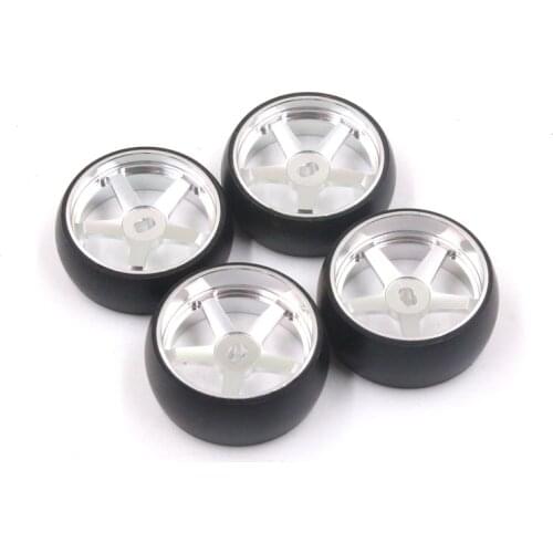 4pcs/lot Upgrade accessories 1:28 MINI-Z MINI-D MINI-Q High-precision drift Simulated mosquito car metal wheel tire 20mm 22mm