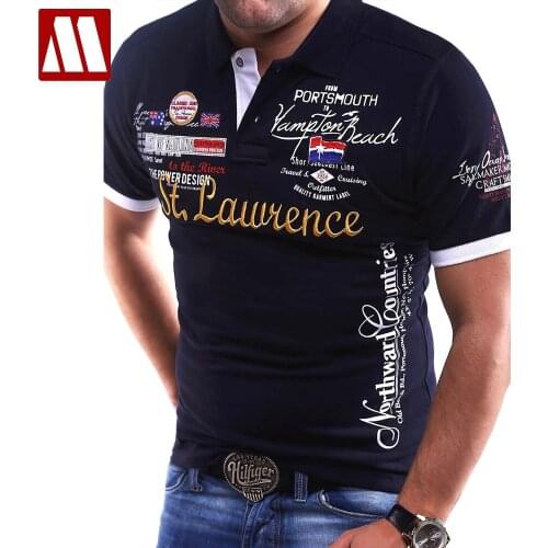2021 New Arrive Mens Casual Short Sleeve POLO T-Shirt Cotton Slim Fit Tops Men Printed Tees