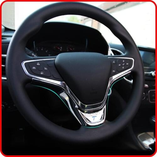 A Little Change ABS Chrome and Carbon Fiber Car Interior Steering Wheel Sequins Trim For Chevrolet Equinox 2017 2018