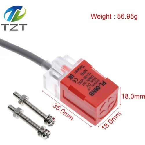 PL-08N2 8mm sensing DC NPN NC Cube Shell Inductive Screen Shield Type Proximity Switch LP08 Proximity Sensor For Arduino