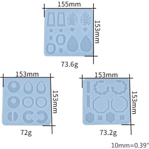 Crystal Epoxy Resin Mold Earring Pendant Casting Silicone Mould DIY Crafts Jewelry Making Tools