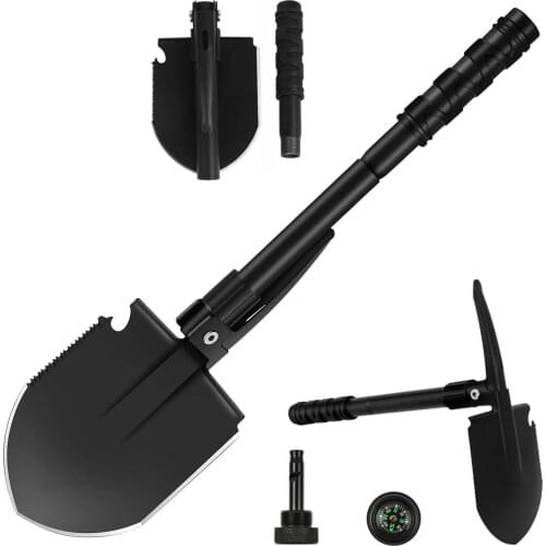Garden Tools Military Portable Folding Shovel Multifunction Stainless Steel Survival Spade Trowel Camping Outdoor Cleaning Tool