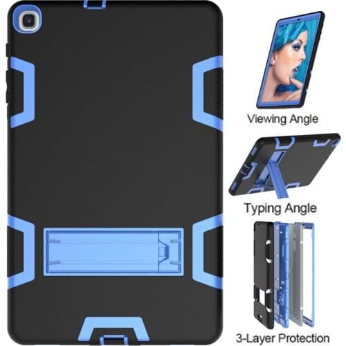 Shockproof Hybrid Case Silicone Back Cover with Kickstand for Samsung Galaxy Tab A 10.1" 2019 SM-T510 SM-T515 Tablet +Stylus