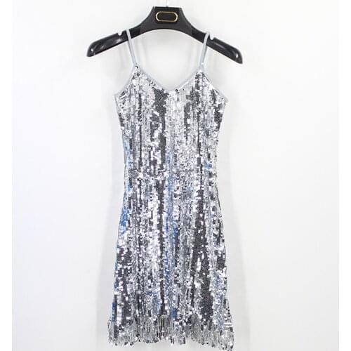 Sexy sleeveless V-neck sequin top backless Christmas party sexy club TOP