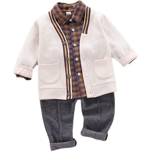 Spring Autumn Children Shirt Sweater Pants 3Pcs/sets Infant Kid Clothes Baby Boy Girl Casual Costume Toddler Fashion Tracksuits