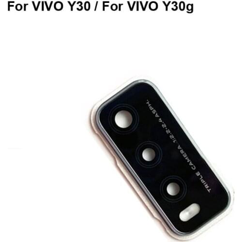 For Vivo Y30 Rear Back Camera Glass Lens +Camera Cover Circle Housing Parts Replacement test good For Vivo Y30G