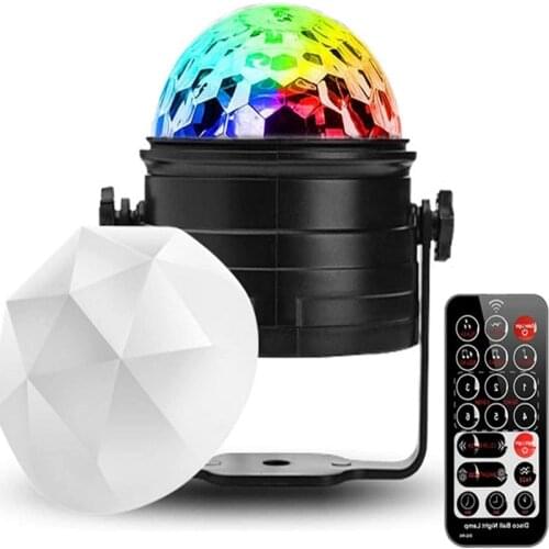 Atotalof DJ Disco Ball Party Sound Light DC 5V Sound Activated LED Projector Club Birthday RGB Stage Night Light