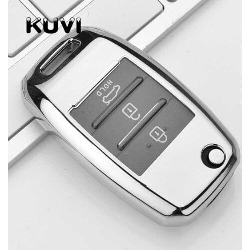 TPU key case cover Key case protective For KIA K3 Sorento Carens K5 K2 Cerato Forte Flip Folding Remote Key Case