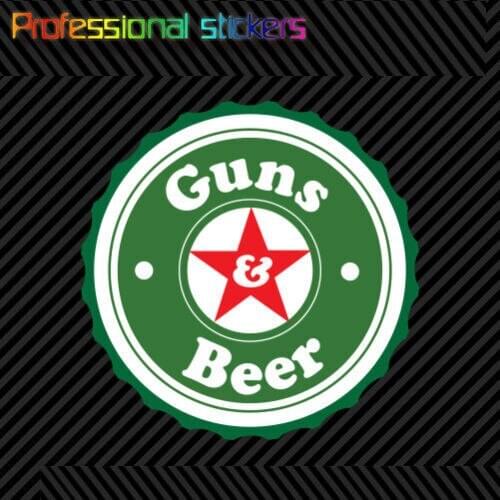 Creative Guns & Beer Sticker Decal Self Adhesive Vinyl and 2a Gun Rights for Car, Laptops, Motorcycles, Office Supplies