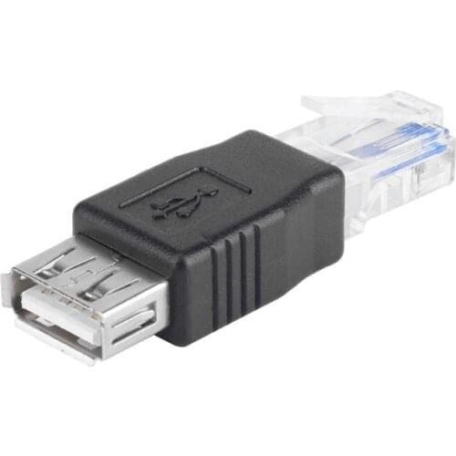 USB Type A Female to RJ45 Male Ethernet Adapter Router Connector Plug Socket PC Crystal Head Laptop LAN Network Cable Converter