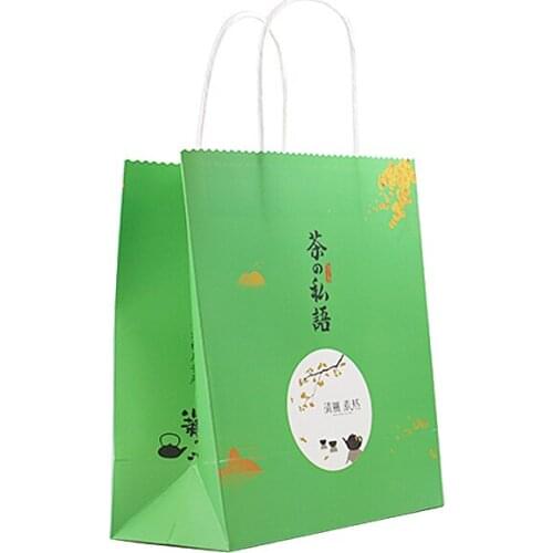 Xin Jia Yi Packaging Kraft Paper Bags With Paper Handles High Quality 250g White Paper Material Bag Wholesale Colorful Tea Bags