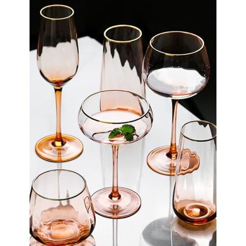 Amber Phnom Penh wine glass Household goblet Cocktail Glass champagne glasses water glass Ice cream cup drinking glassware