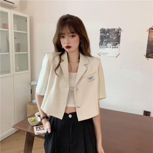 Short Sleeve Suit Womens Thin 2020 New Style Summer New Style Western Style Slimming Blazer Korean-style Elegant Small Coat