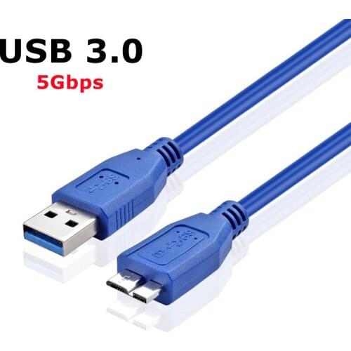 USB 3.0 A To Micro B Cable For WD Seagate For Samsung External Hard Drive Multi-functional Blue B Cable