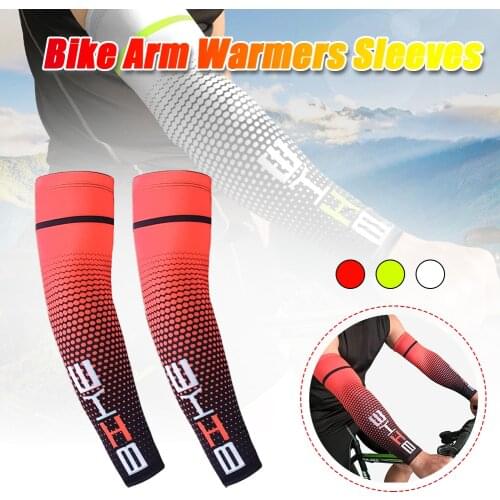 1Pair Cool Men Cycling Running UV Sun Protection Cuff Cover Protective Arm Sleeve Bike Sport Arm Warmers Sleeves High Quality