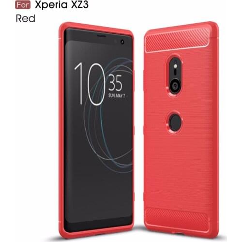 100pcs/lot Carbon Fiber drawing TPU protective case cover for Sony Xperia XZ XZ1 XZ2 XZ3 XZ4 XZ XZ2 Premium XZ4 Compact covers