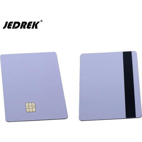 2 in 1 Blank 4442 Magnetic Contact IC Chip Card With SLE 4442 Chip &With Hico Magnetic Stripe Smart Card Combi-card