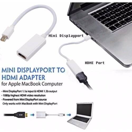 20Mini DP to HDMI-compatib Displayport Adapter Cable Thunderbolt Display Port Full HD 1080P Converter for Apple MacBook Pro Air