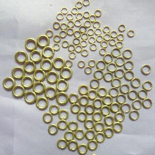 DIY Ornament Accessories 1.2-0.5mm Brass Closed Ring Welding Flat Mouth Single Ring Pure Yellow Copper Ring diy