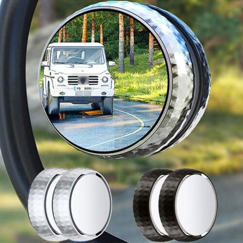 360° Rotatable Car Blind Spot Waterproof Mirror 2Pcs Round Wide Angle Parking Mirror Vehicle Accessories