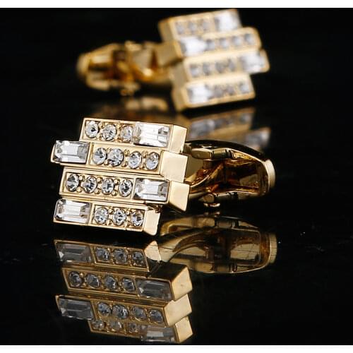 Business Banquet Wedding Cufflinks High-end Luxury Mens French Shirts Crystal Cuff Links Mens Jewelry Gifts