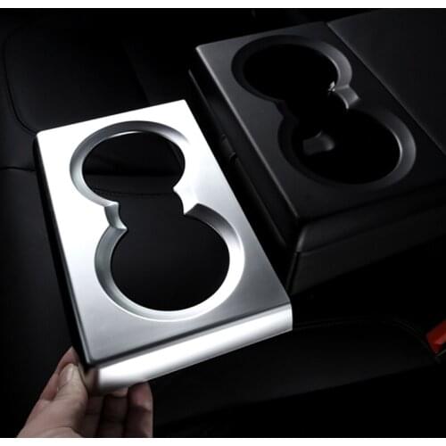 For Alfa Romeo Giulia Car Rear Drain Cup Holder Decorative Frame Sticker Interior Modification Accessories